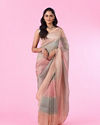 Sea Green-Fawn Organza Party Wear Saree